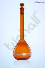 Bình định mức nâu class A, nút nhựa 10000ml Biohall