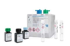 Acid Capacity Cell Test to pH 4.3 (total alkalinity), Method: photometric 0.40 - 8.00 mmol/l 20 - 400 mg/l CaCO₃ Spectroquant®(120 tests/hộp)