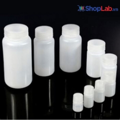Chai nhựa trắng PP miệng rộng, nắp vặn 125ml Onelab
