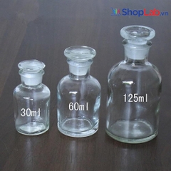 Chai thủy tinh trắng nút mài miệng hẹp 1000ml Onelab