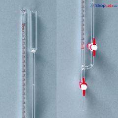 Microburet, khóa nhựa, class AS 5ml (0,01ml) Dinlab