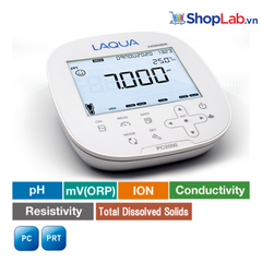 Máy đo pH/ORP/Ion/Độ dẫn điện/Điện trở suất/Tổng chất rắn hòa tan/Độ mặn/Nhiệt độ để bàn PC 2000 Horiba