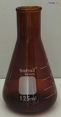 Bình tam giác miệng hẹp màu nâu, có chia vạch 300ml Biohall