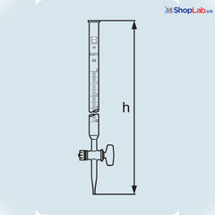 Buret khoá TT 50ml, 1/10, loại AS Duran