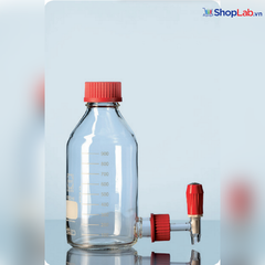 Chai thủy tinh có vòi, nút vặn 5000mL Duran