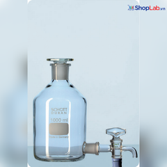 Chai thủy tinh có vòi có khóa nút TT 5000mL 40/45 Duran