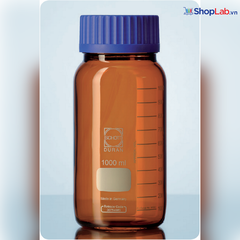 Chai trung tính nâu cổ rộng GLS 80, 2000mL, không nắp Duran