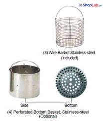 Giỏ có đáy đục lỗ bằng thép không gỉ dùng cho nồi hấp tiệt trùng 100 Lít DH.WAC20100 Daihan