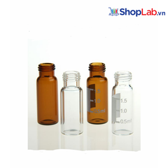 Lọ đựng mẫu vial thủy tinh, trong suốt, không nhãn 2ml, nắp 9mm V9A Finetech