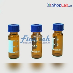 Lọ đựng mẫu vial thủy tinh nâu, có chia vạch 2ml, nắp 9mm, soda lime V9D7 Finetech