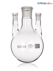 Bình cầu đáy tròn, 3 cổ thẳng NS29/32, 2x29/32 1000ml 241855509 Duran