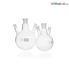 Bình cầu đáy tròn, 3 cổ loại nghiêng NS29/32, 2x14/23 500ml 241884601 Duran