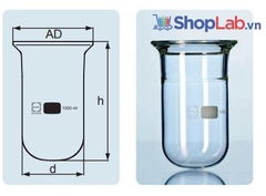 Bình phản ứng 4000ml DN 150 đáy tròn 243907106 Duran