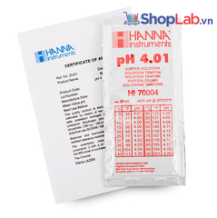 Gói đệm pH 4.01 kèm Giấy chứng nhận (25 x 20mL) HI70004C Hanna