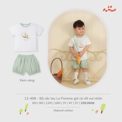Bộ cộc tay La Pomme giỏ cà rốt vui nhộn 12468