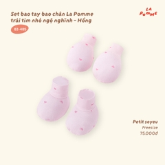 Set bao tay bao chân La Pomme trái tim nhỏ ngộ nghĩnh