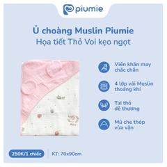 Khăn ủ muslin họa tiết