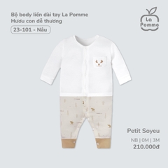Bộ Body Liền Dài Tay La Pomme Hươu Con Dễ Thương 23101