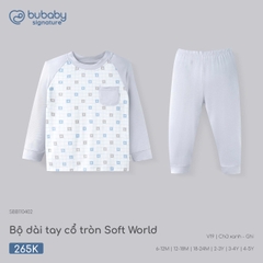 Bộ dài tay cổ tròn Soft World Bubaby SBB110402