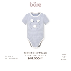 Bodysuit cộc tay thêu gấu