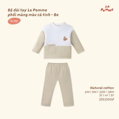 Bộ dài tay La Pomme phối mảng màu cá tính