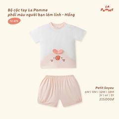Bộ cộc tay La Pomme phối màu người bạn lém lỉnh