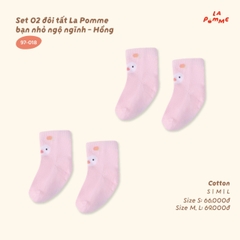 Set 02 đôi tất La Pomme bạn nhỏ ngộ ngĩnh