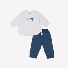 Bộ Dài Tay Cổ Tròn Cotton Slub Dona Bubaby BCT110407
