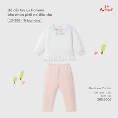 Bộ dài tay La Pomme bèo nhún phối nơ tiểu thư 13286