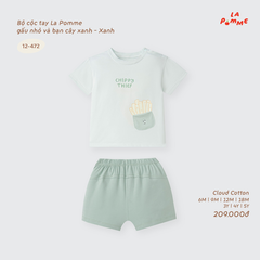 Bộ cộc tay La Pomme gấu nhỏ và bạn cây xanh