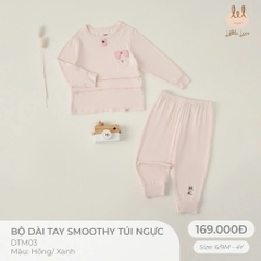 Bộ dài tay Smothy túi ngực DTM03