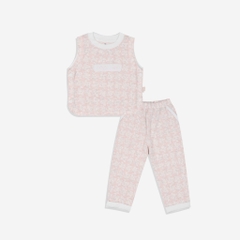 Bộ gile cổ tròn,Quần dài Kẻ BCT190400