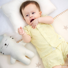 Bộ ngắn tay cài thẳng bèo cổ Bubaby SVS1302BC