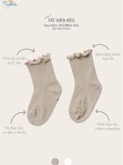 Tất Cao Cổ Viền Bèo Cho Bé Gái