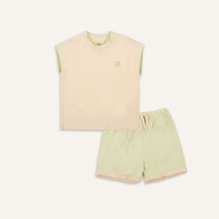 Bộ ngắn tay, chờm vai cổ tròn Bambus BBB130403