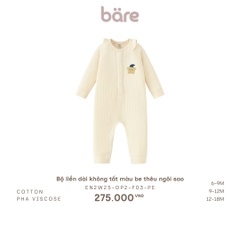 Bộ liền dài không tất màu be thêu ngôi sao