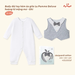 Body dài tay kèm áo gile La Pomme Deluxe hoàng tử mộng mơ