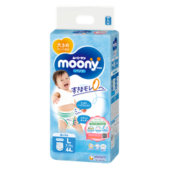 Bỉm tã quần Moony xanh - L44 - Bé trai