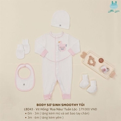 Body sơ sinh smoothy túi con vịt hồng - LBD43