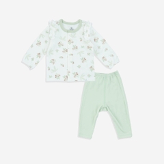 Bộ Dài Tay Cài Giữa Bèo Vai Mimo Bubaby BCT110200