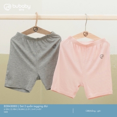 Set 2 Quần Legging Đùi Bubaby BSR430003