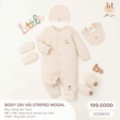 Body dài vải striped modal D25BD12