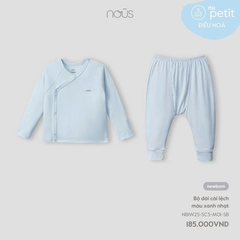 Bộ dài cài lệch màu xanh nhạt