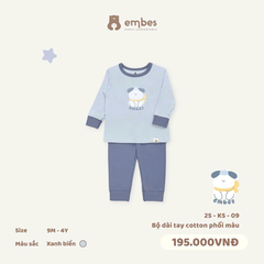 Bộ dài tay Cotton phối màu 25-K5-09
