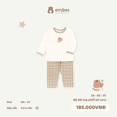 Bộ dài tay phối kẻ caro 25-K5-01