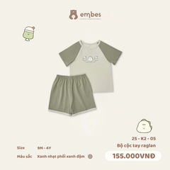 Bộ cộc tay raglan Be phối 25-K2-05