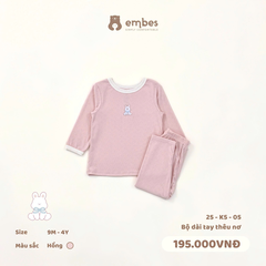 Bộ dài tay thêu nơ 25-K5-05