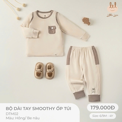 Bộ dài tay smoothy ốp túi DTM02