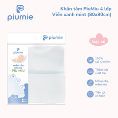 Khăn tắm gạc xô cotton 4 lớp PiuMiu 80x90