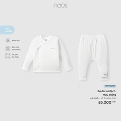 Bộ dài cài lệch màu trắng